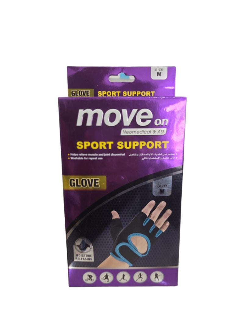 Move On sports support glove size 1 PAIR (M)